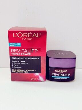 Loreal Paris Revitalift Triple Power Anti-Aging Moisturizer Fragrance Free